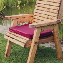 Amesbury Burgundy Waterproof Seat Cushion by Churnet Valley - R1C