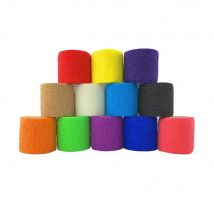 5cm x 4.5m Inksafe Assorted Self Adherent Cohesive Bandages Box of 12