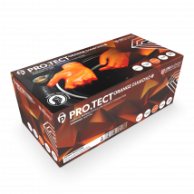 PRO-TECT Orange Diamond HD Nitrile Gloves Box of 100