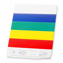 Coloured Label Strip Pack of 6 Sheets