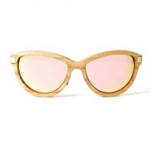 Fento Lega Pink Sustainable Wood Sunglasses Women