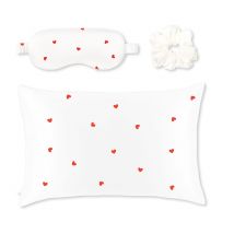 Silver Cloud Heart Print Satin Gift Set With Silver Ions