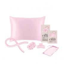 Silver Cloud Silver Infused Heatless Curler Set & Pillowcase Bundle Pink