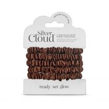 Silver Cloud Skinny Scrunchie - Chocolate  X5 Pack