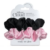 Large Scrunchie Two-Pack - Black & Pink