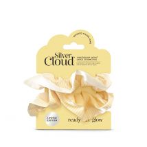 Silver Cloud Satin Frilly Scrunchies - Buttercup Collection