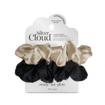 Large Scrunchie Two-Pack - Black & Caramel