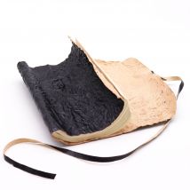 Rolled Leather Travel Notebook - 96 pages - Black  21x15cm - Per case: 1 Piece