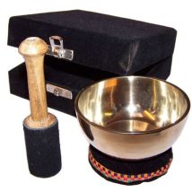 Brass Singing Bowl Gift Set - 9cm - Per case: 1 Piece