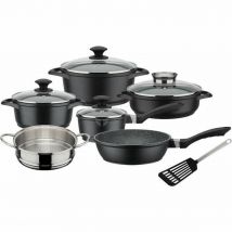 Batterie de Cuisine GSW Noir noir 10 Pièces