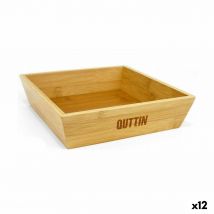 Bol Quttin Marron Bambou 20 x 20 x 5 cm (12 Unités)