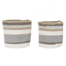 Set de basket DKD Home Decor Coton Jute (40 x 40 x 40 cm)