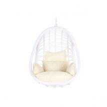 Fauteuil de jardin suspendu DKD Home Decor 90 x 70 x 110 cm Métal rotin synthétique Blanc