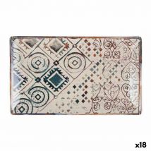 Plat à Gratin La Mediterránea Grecia Porcelaine Rectangulaire 25,3 x 15 x 1,8 cm (18 Unités)