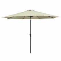 Marbueno Parasol Acier 8 Baleines D270 cm Polyester Beige Jardin, Piscine 10483