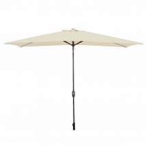 Marbueno Parasol Acier 8 Brins 200x300 cm Polyester Beige Jardin, Piscine, Terrasse