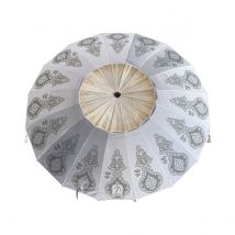 Parasol de plage Blanc Ø 240 cm SPF50+ Boho