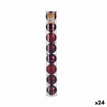 Lot de boules de Noël Violet Plastique Ø 7 cm (24 Unités)