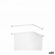 Tringle à Rideau Berilo B0769L Blanc Aluminium 80 cm De douche (24 Unités)
