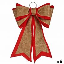 Lien Krist+ HJ1-12074 Rouge Doré PVC 40 x 60 cm Décorations de Noël (6 Unités)