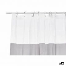 Rideau de Douche Berilo 214 Gris Transparent Plastique PEVA 180 x 180 cm (12 Unités)