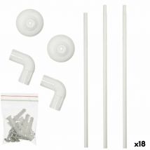 Barre de douche Berilo B0769 Blanc Aluminium 90 x 90 cm Rideau de Douche (18 Unités)