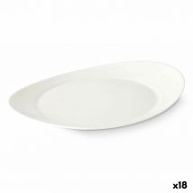 Assiette plate Vivalto LYBP-120 Blanc Verre opalin 30,5 x 3 x 26 cm (18 Unités)