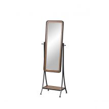 Miroir sur Pied Noir Naturel 62 x 42 x 174 cm