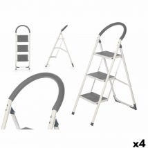 Échelle pliante à 3 marches Kipit 10109 Gris Acier 38 x 117 x 5 cm (4 Unités)