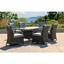 Alanne 6 Seater Rattan Garden Dining Set