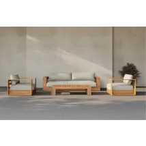 Gigi 5 Seater Teak Sofa and Armchair Set