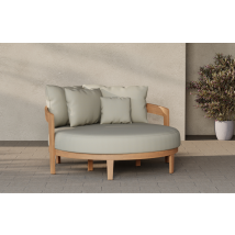 Rose Round Teak Loveseat
