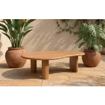 Willow Modular Teak Garden Oval Coffee Table