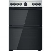 Indesit ID67V9HCCX/UK 60cm Double Freestanding Cooker