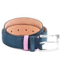 BGENTS Wildledergürtel für Damen und Herren blau