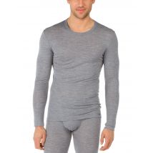 Calida Herren Wool & Silk Sweat-Shirt Funktionsunterwäsche aus Schurwolle und Seide grau