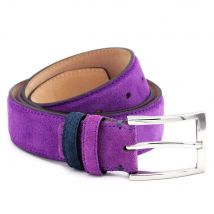 BGENTS Wildledergürtel für Damen und Herren lila
