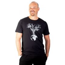 Life-Tree Ecovero Shirt Bottle Green Weltenbaum schwarz