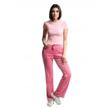 T-shirts donna Ryder Rodeo in cotone rosa a girocollo con strass