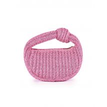 Borse a mano donna in rafia crochet rosa