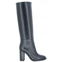 Stivali a tubo in pelle nera Donna R2461 001