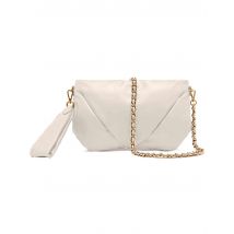 Borse donna Allegria in pelle panna con catena oro