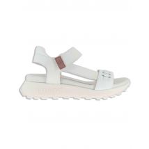 Slingback in pelle bianca con suola running Donna HV264521 PANNA