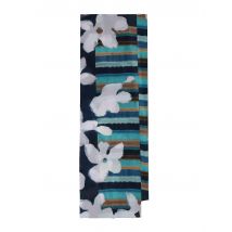 Foulard donna Collecition Print in seta blu a fantasia