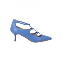 Decollete donna in pelle celeste con cinturini e zip posteriore Donna SP668 035