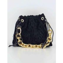 Mini Bag in ciniglia nera con catena oro Donna BON BON CRI CRI N