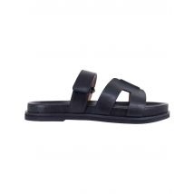 Sandali donna Mindy in pelle nera con fussbett
