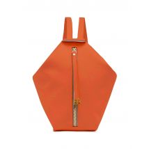 Zaini donna Guia in pelle corallo con zip