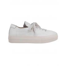 Sneakers donna in pelle off white