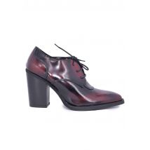 Stringate donna in pelle bordeaux con tacco alto e punta a punta Donna SPPR03 018